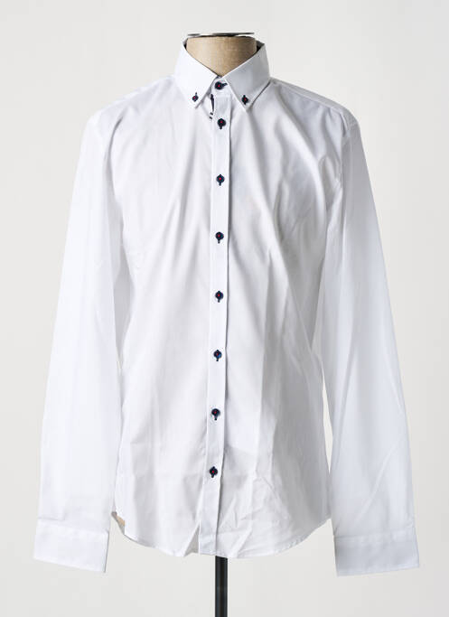 Chemise manches longues blanc SEIDEN STICKER pour homme