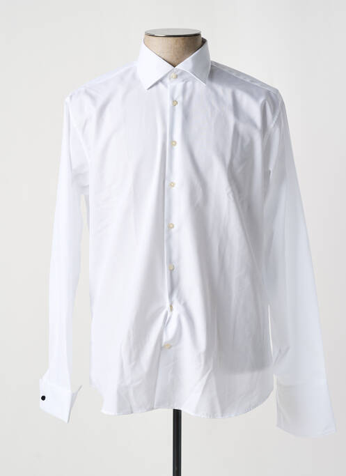 Chemise manches longues blanc SEIDEN STICKER pour homme