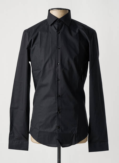 Chemise manches longues noir SEIDEN STICKER pour homme