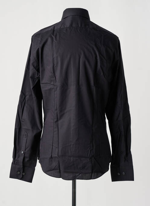 Chemise manches longues noir SEIDEN STICKER pour homme