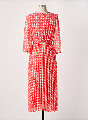 Robe longue imprimé fantaisie manches longues rouge SENES femme