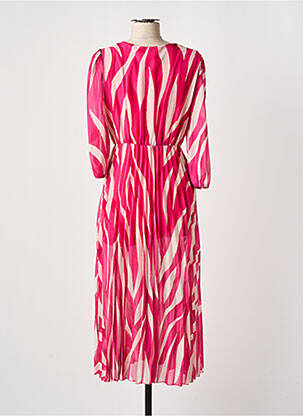 Robe longue manches longues manches longues rose SENES femme