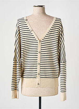 Pull col v manches longues beige M PARIS femme