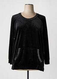 Sweat-shirt stretch manches longues noir KAKIE femme