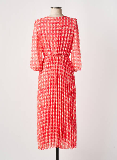 Robe longue manches longues manches longues rouge SENES femme
