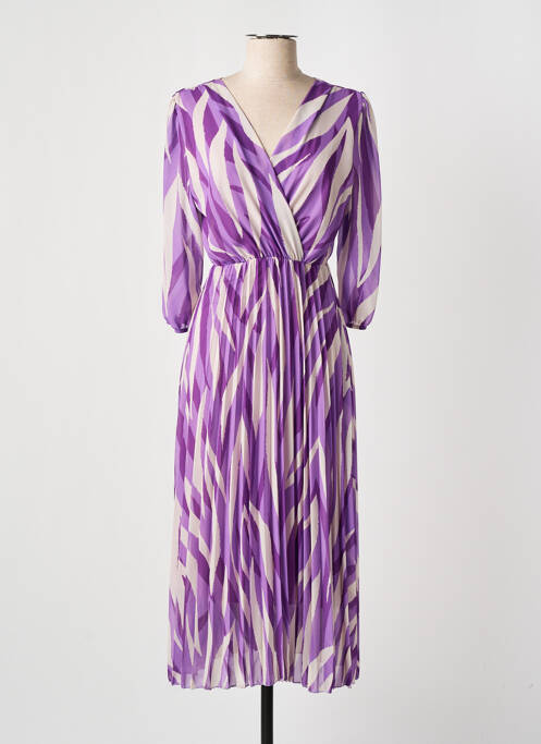 Robe longue manches longues manches longues violet SENES femme