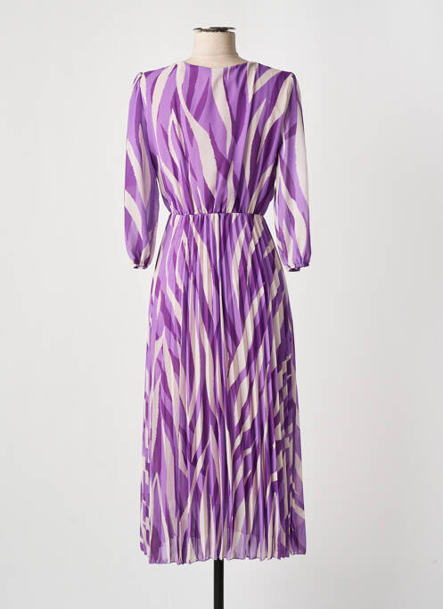 Robe longue manches longues manches longues violet SENES femme