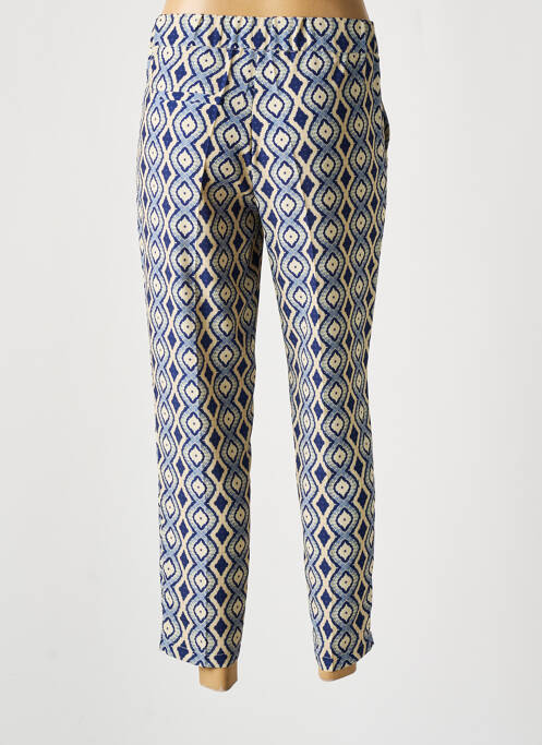 Pantalon droit tissage popeline taille basse bleu EMA BLUE'S femme