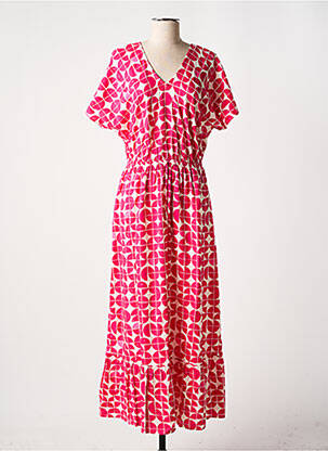 Robe longue rose ICHI femme