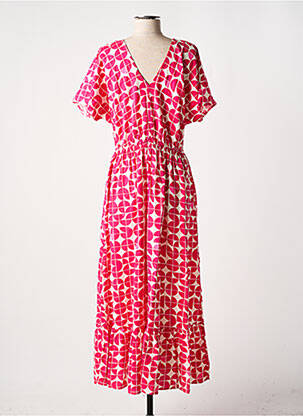 Robe longue rose ICHI femme