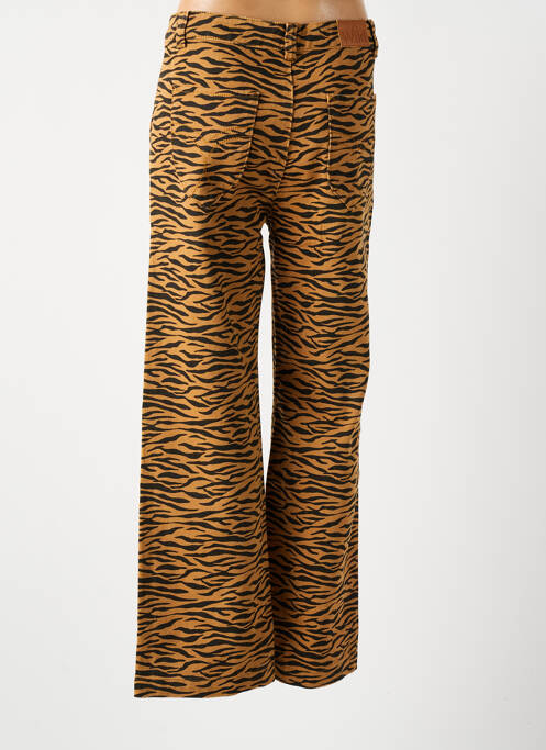 Jeans coupe droite marron WILD pour femme