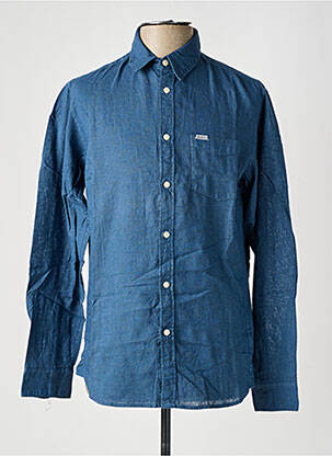 Chemise manches longues poignets boutonnés bleu PEPE JEANS homme