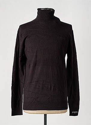 Pull col roulé stretch manches longues marron PEPE JEANS homme