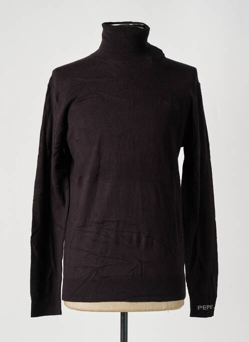 Pull col roulé stretch manches longues marron PEPE JEANS homme