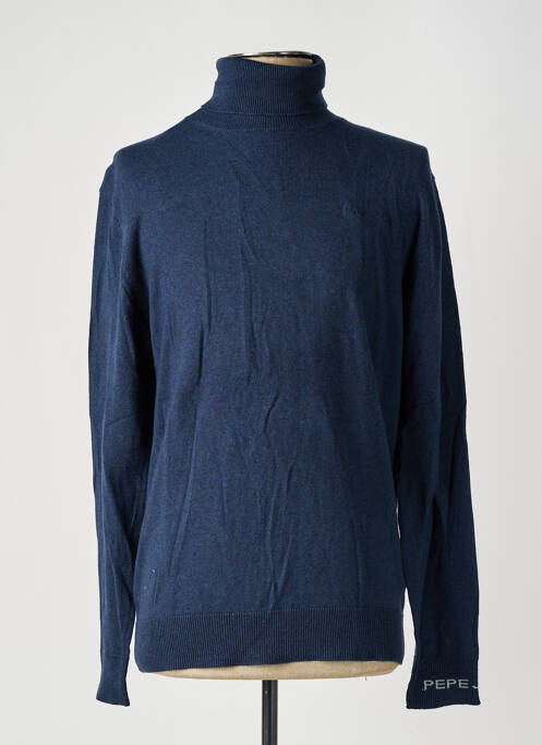 Pull col roulé stretch manches longues bleu PEPE JEANS homme