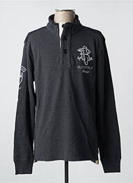 Sweat-shirt broderie manches longues gris RUCKFIELD homme