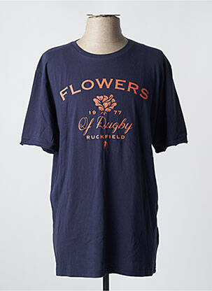 T-shirt broderie manches courtes bleu RUCKFIELD homme