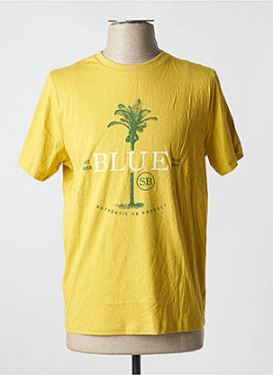 T-shirt coupe droite manches courtes jaune SERGE BLANCO homme
