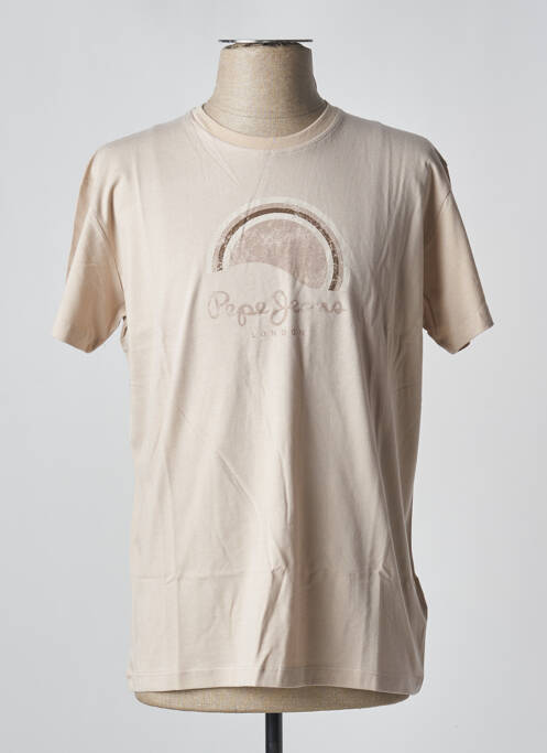 T-shirt beige PEPE JEANS pour homme