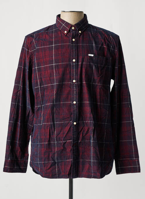 Chemise manches longues rouge PEPE JEANS pour homme