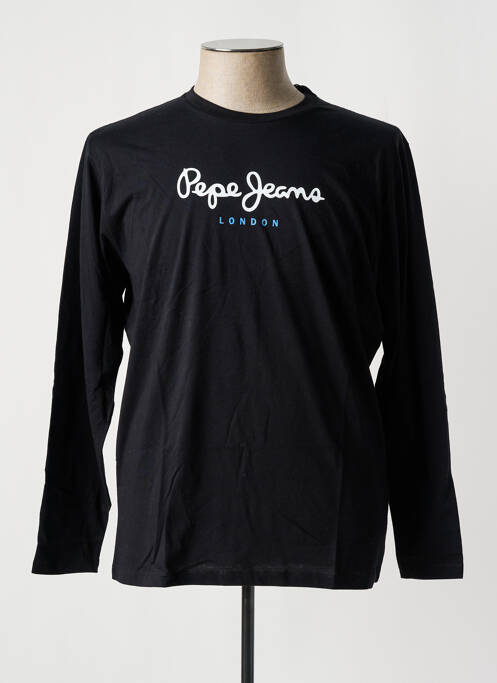 T-shirt noir PEPE JEANS pour homme