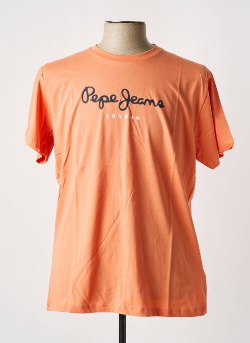 T-shirt orange PEPE JEANS pour homme