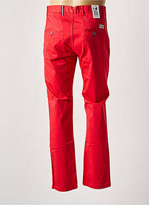 Pantalon slim fermeture zippée sous rabat boutonné rouge HERO SEVEN homme