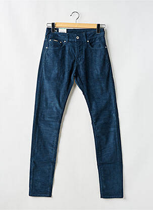 Pantalon slim fermeture zippée sous rabat boutonné bleu PEPE JEANS homme