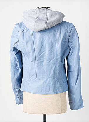 Blouson col col montant bleu GIPSY femme