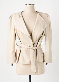 Veste simili cuir coupe cintrée beige RELISH femme