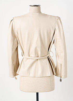 Veste simili cuir coupe cintrée beige RELISH femme