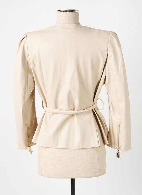Veste simili cuir beige RELISH pour femme