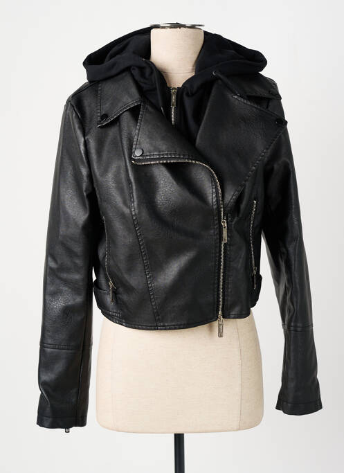 Veste simili cuir noir FRACOMINA pour femme