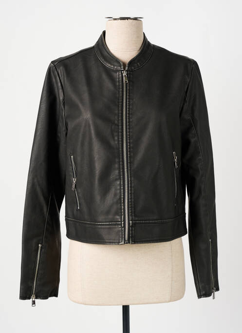 Veste simili cuir noir ONLY pour femme