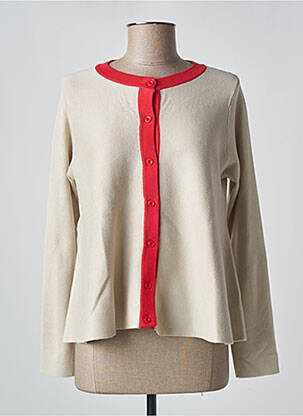 Gilet manches longues col rond beige COMPAÑIA FANTASTICA femme