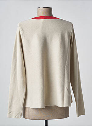 Gilet manches longues col rond beige COMPAÑIA FANTASTICA femme