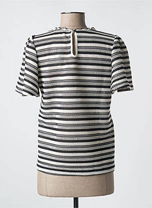 Pull coupe droite manches courtes noir ANDY & LUCY femme
