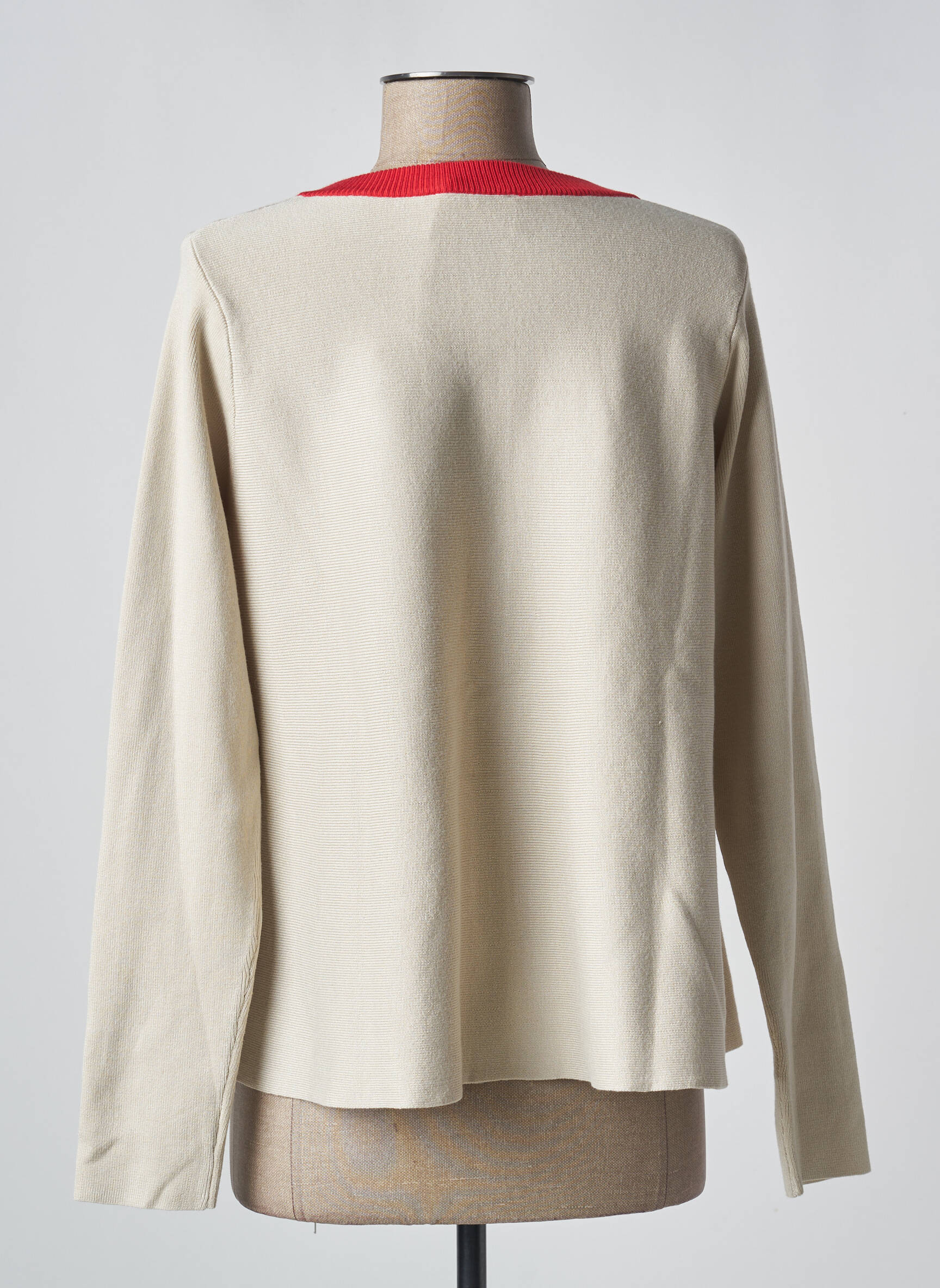 Gilet manches longues col rond beige COMPAÑIA FANTASTICA femme