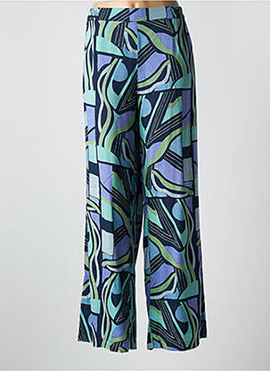 Pantalon large tissage popeline taille normale bleu PRINCESSE NOMADE femme