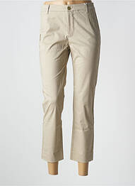 Pantalon 7/8 taille haute taille haute beige CINDY.H femme