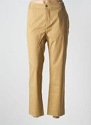 Pantalon 7/8 taille haute taille haute marron CINDY.H femme
