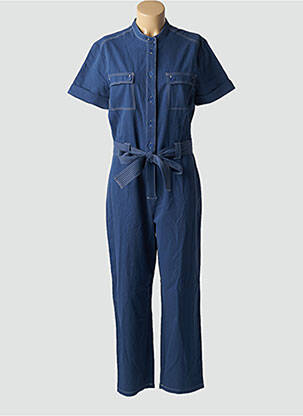 Combi-pantalon fermeture boutonnée sur le devant manches courtes bleu COMPAÑIA FANTASTICA femme