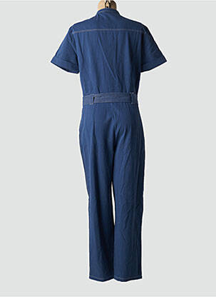 Combi-pantalon fermeture boutonnée sur le devant manches courtes bleu COMPAÑIA FANTASTICA femme