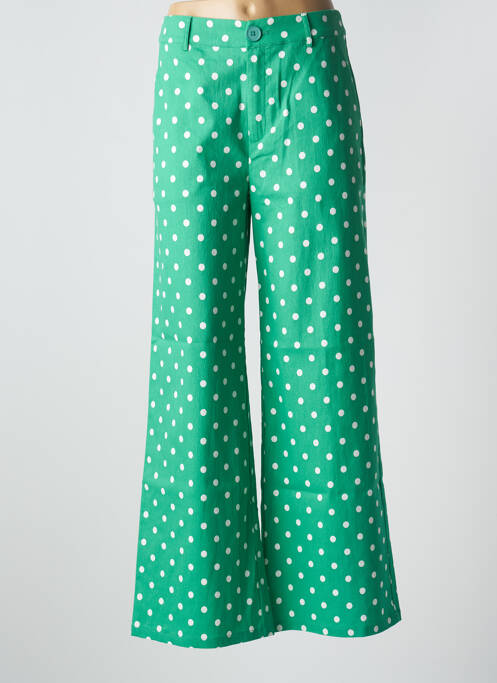 Pantalon flare vert COMPAÑIA FANTASTICA pour femme