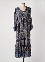 Robe longue manches longues manches longues bleu MOLLY BRACKEN femme