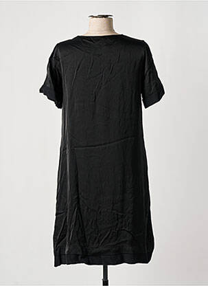 Robe mi-longue coupe fluide manches courtes noir PAKO LITTO femme