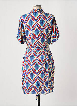 Robe mi-longue manches courtes manches courtes bleu FREEMAN T.PORTER femme