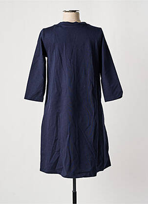 Robe courte manches 3/4 manches 3/4 bleu LA FEE MARABOUTEE femme