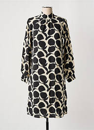 Robe mi-longue manches longues manches longues noir SIGNE NATURE femme