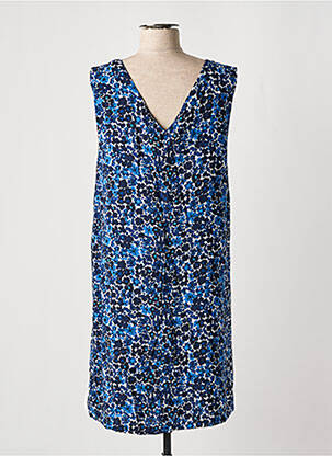 Robe mi-longue imprimé fleurs sans manche bleu MOLLY BRACKEN femme